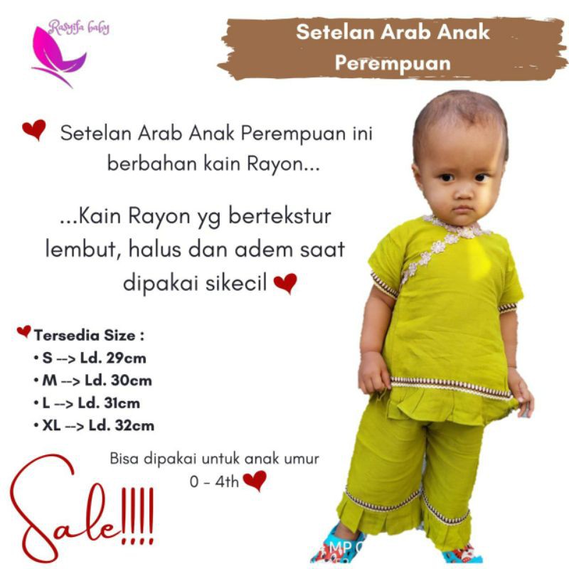 Setelan Arab anak rayon | Setelan Anak Perempuan