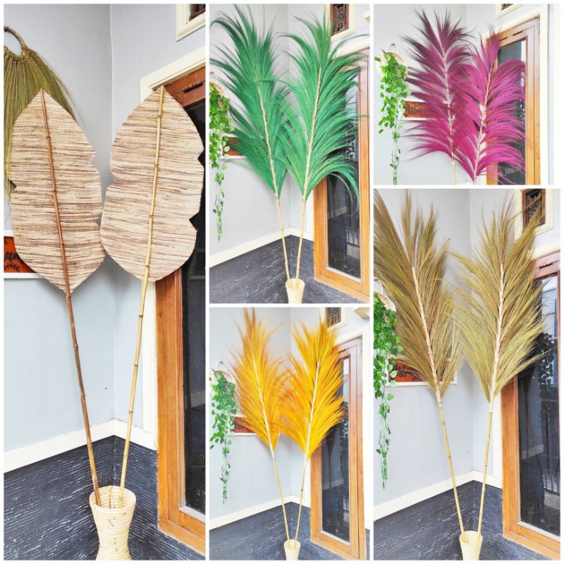 Rayung Stik Jumbo / Banana Stik Jumbo / Daun Rayung Pampas Dekorasi Foto / Photo Booth