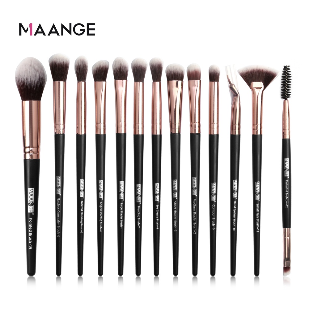 MAANGE 13Pcs Cosmetic Professional Makeup Brush Soft Smooth Makeup Brush Set for Beauty Tools Makeup Accessories