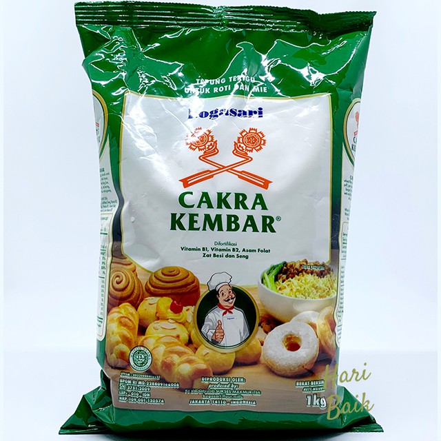 

Tepung Terigu Bogasari Cakra Kembar Premium 1KG