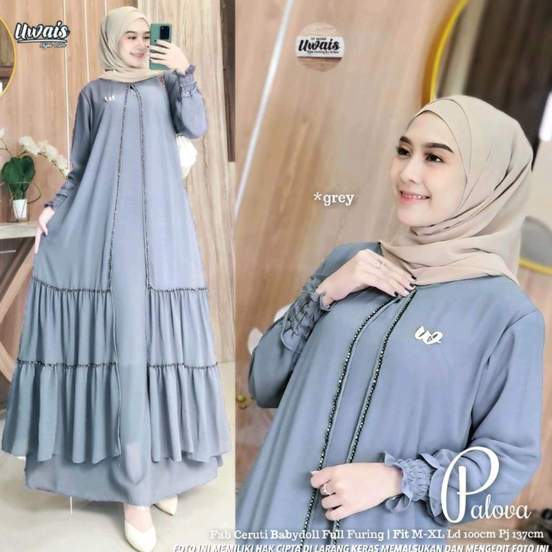 Anindya Uwais Palova Dress Maxy Gamis Original