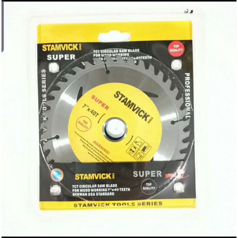 Mata Pisau Gergaji Kayu Stamvick 7" 40Teech - Mata Gergaji Kayu Stamvick 7 inch