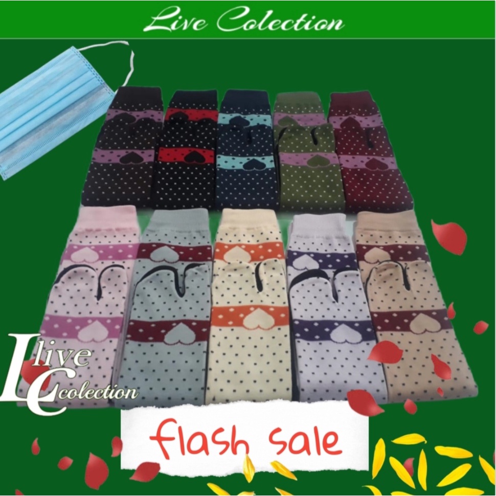 12 pasang kaos kaki jempol muslimah motif pullove