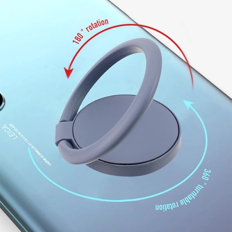 [360 Degree Finger Ring Smartphone Stand Holder ][Ultra-Thin Round Magnetic Phone Finger Ring Holder Kompatibel dengan iPhone Samsung]