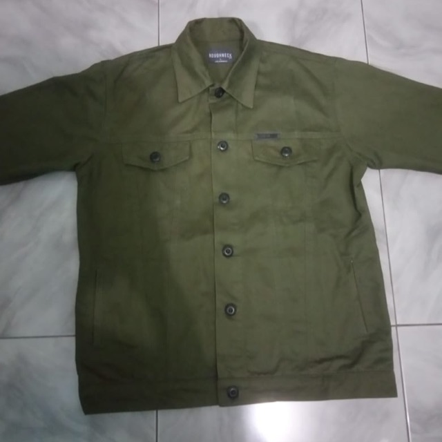 Roughneck green army canvas jaket size L