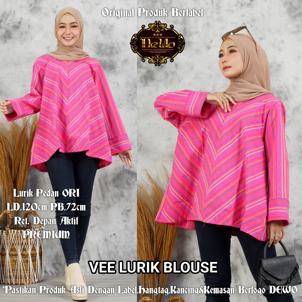 Vee lurik blouse atasan batik wanita /Batik Wanita Modern /Atasan batik wanita kerja Terbaru