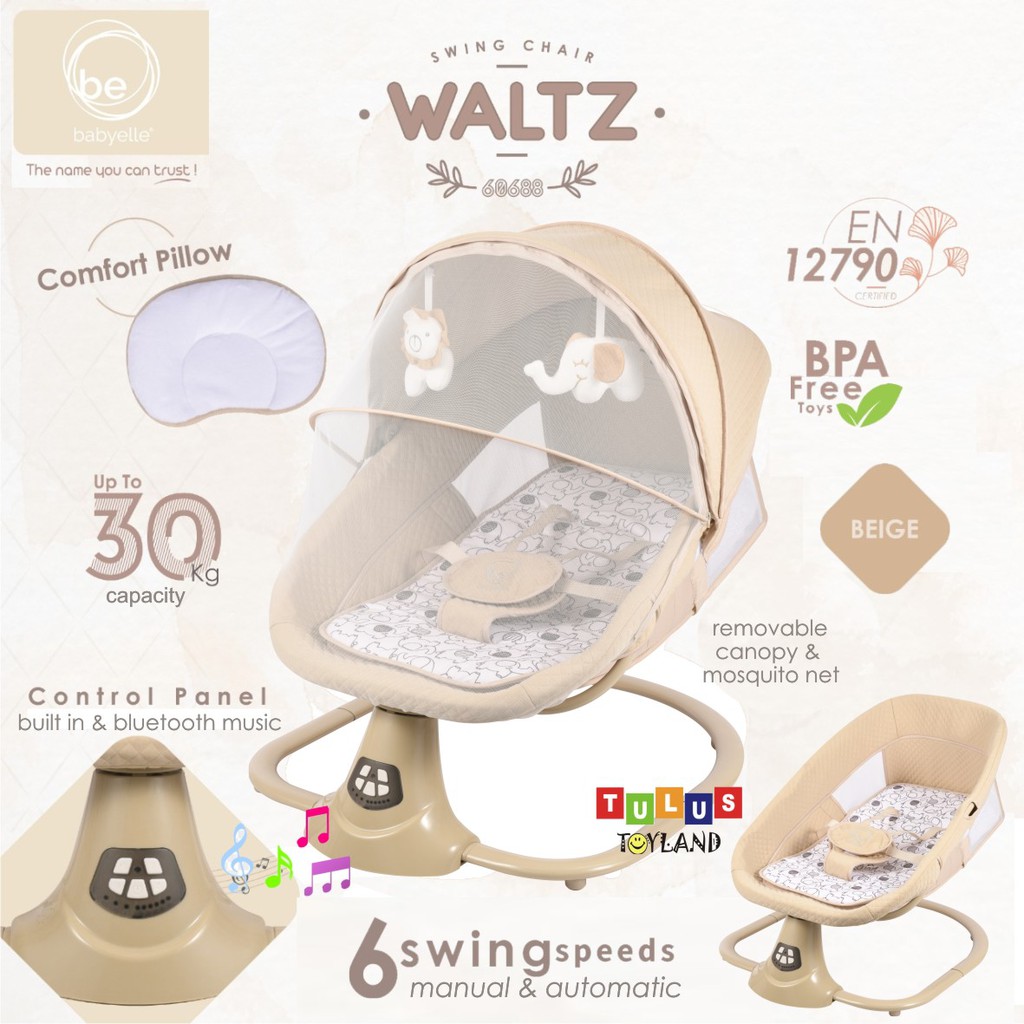 Babyelle Waltz Ayunan Bayi Otomatis 2in1 Baby Elle Chair Swing Kursi Bouncer Rocker Anak 2 in 1