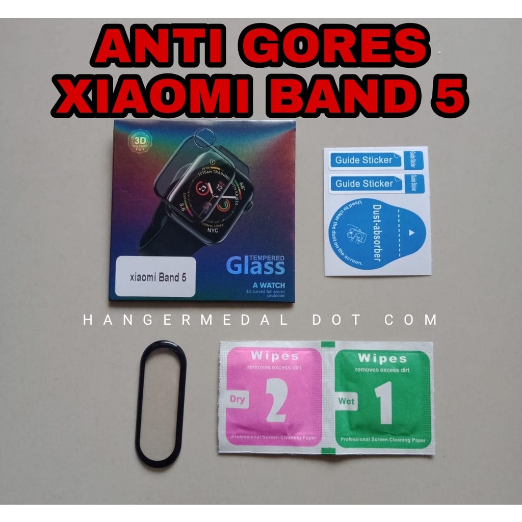 Anti Gores XIAOMI BAND 5 BAND 6 Pelindung Layar 3d Curved Hydrogel