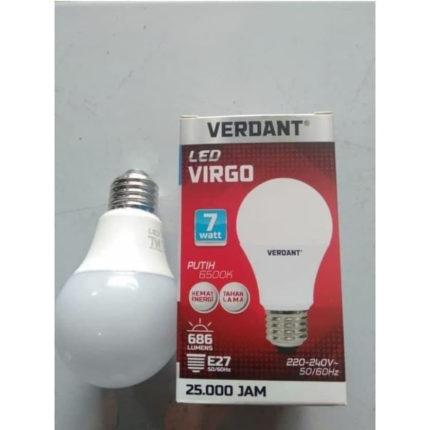 Lampu LED A Bulb Verdant 7w 7 Watt Cahaya Putih Premium Bergaransi SNI