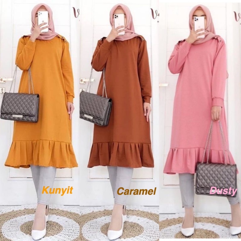 Kikan Tunik - Tunik Babyterry Import LD100 / Long Tunik / Tunik Babyterry Stretch / R.5 -  256-6045