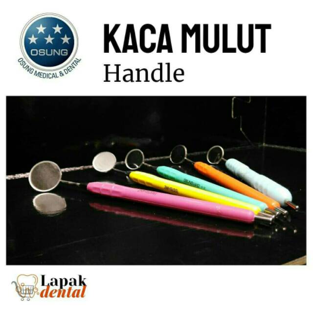Handle Kaca Mulut Osung Dental / plastik metal instrumen
