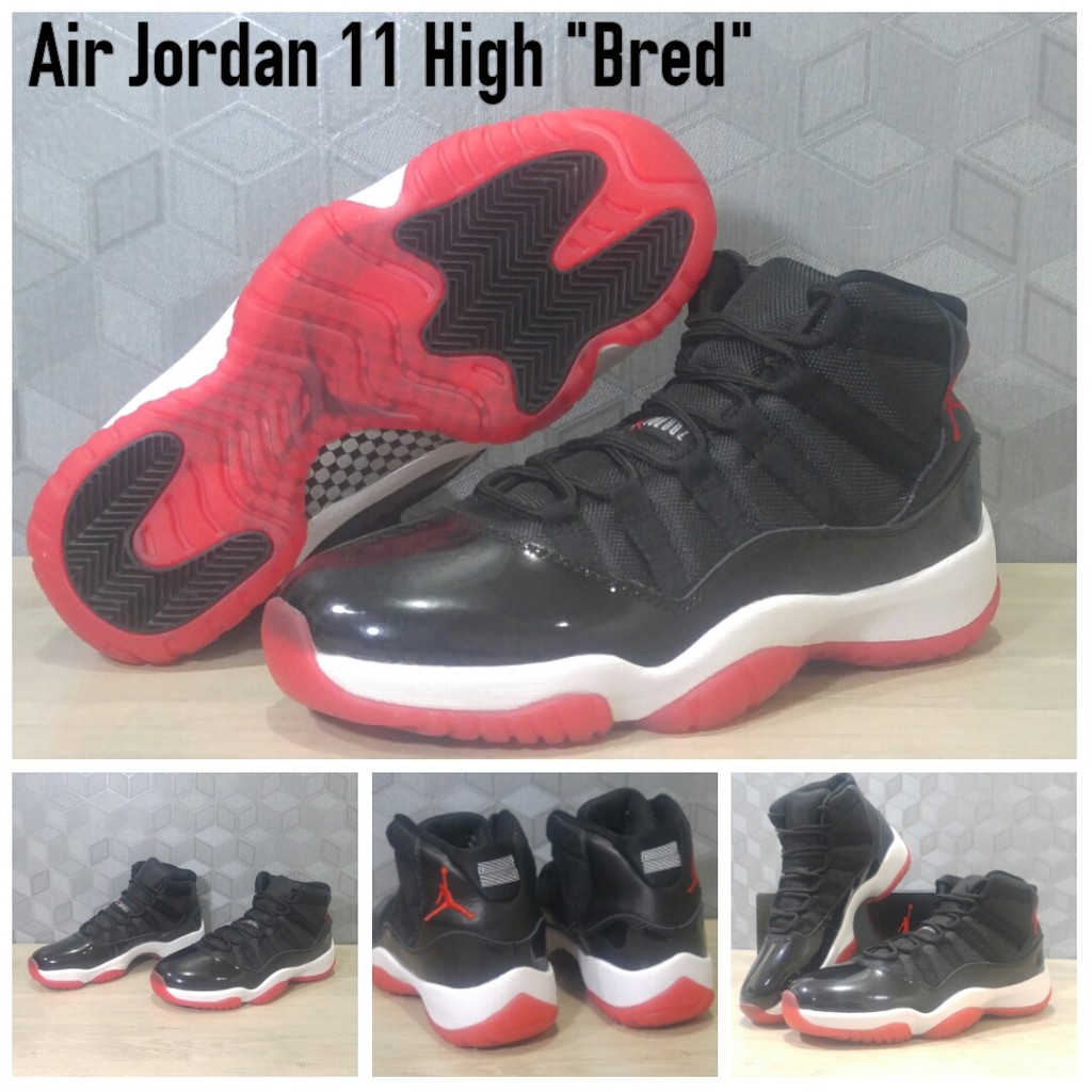 Sepatu Basket Kuliah(FREE KAOS KAKI) Sepatu Basket Nike Air Jordan 11 ( Aj Xi ) High Bred