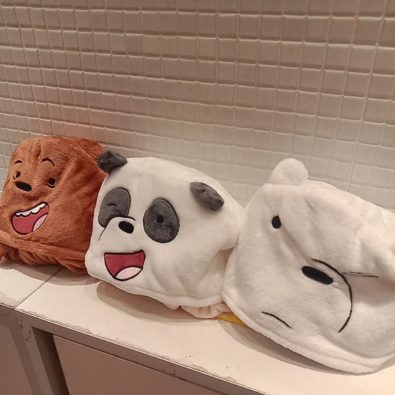 MINISO X WE BARE BEARS CONDITIONER BLANKET/ SELIMUT HOODIE KARAKTER BERUANG