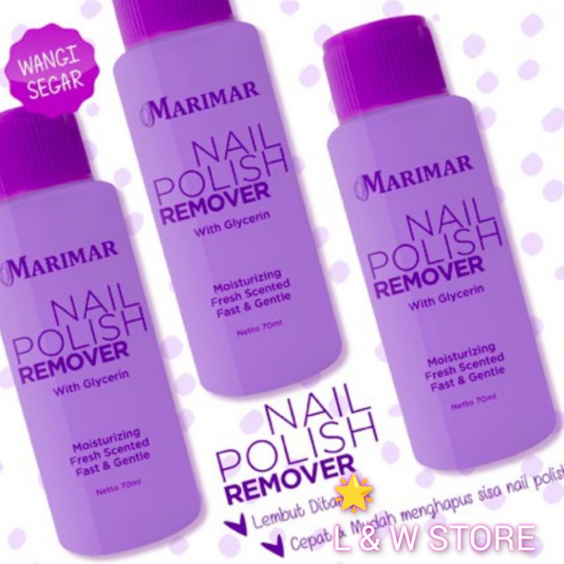 Marimar Nail Polish Remover 70ml/Aseton Pembersih Kuku Kutek