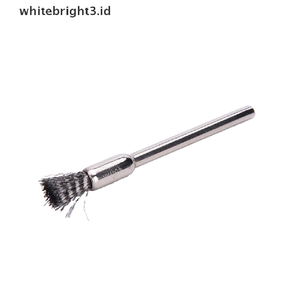 {whitebright3.id} New 10pc Mini Wire Brush Brushes Cup Wheel for Grinder or Drill 3x5mm ,