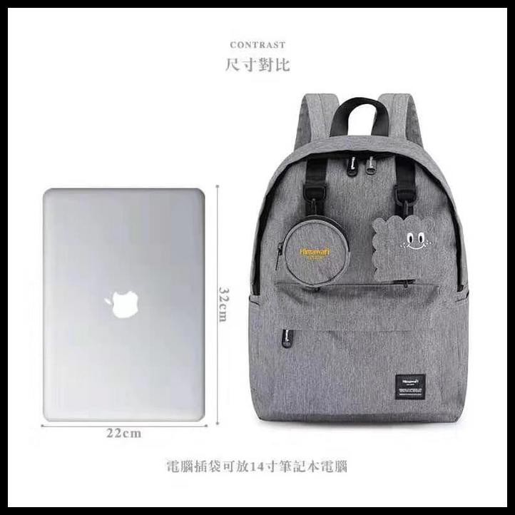 Tas Ransel Himawari / Backpack Himawari ORIGINAL Tipe 0422 Pria-Wanita - Hitam