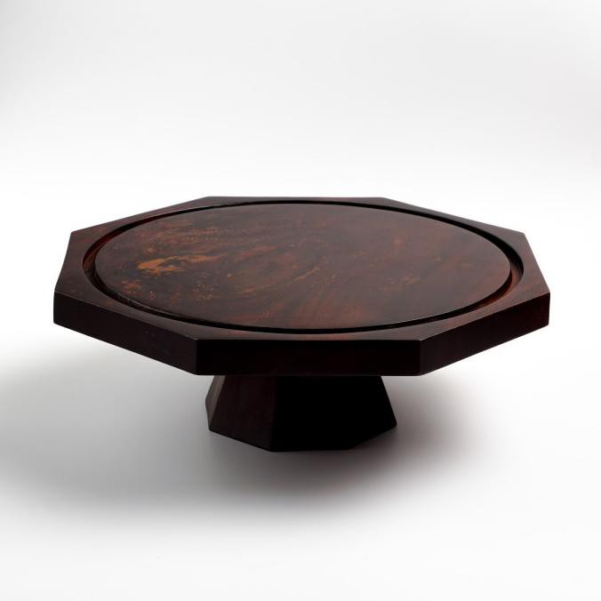 

Black Walnut Octagon Wooden Cake Stand Terlaris