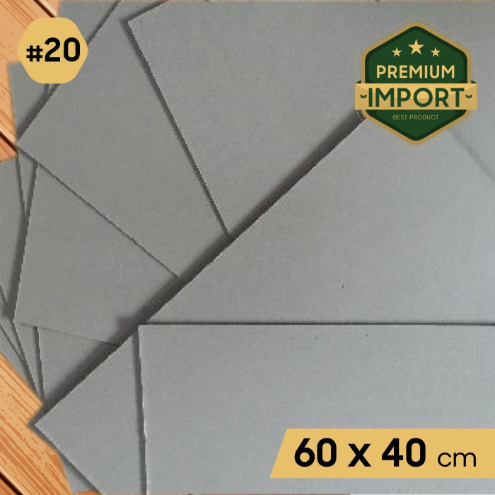 

Karton Tebal Abu - Hard Board Grey No. 20 (3 mm) uk 60x40 cm (3 lb)