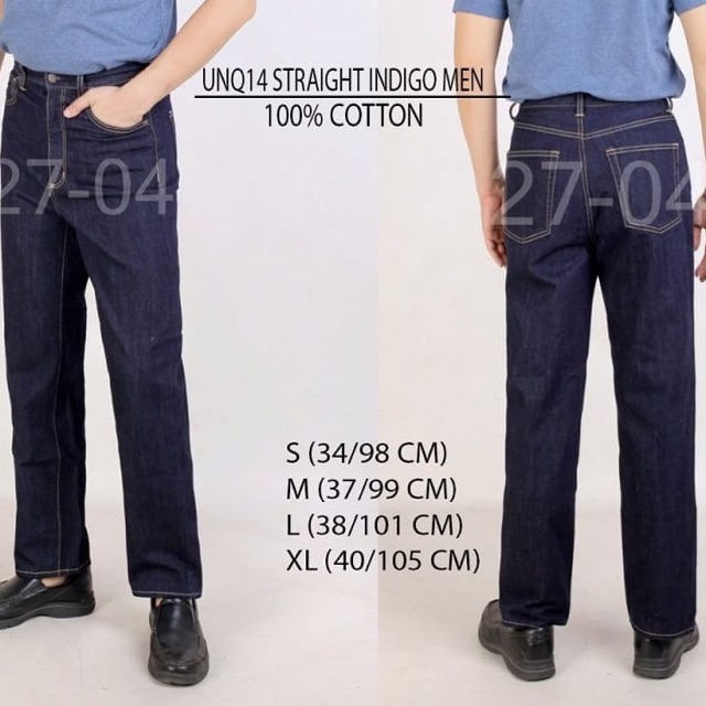 Branded Uniqlo Straight Indigo Men