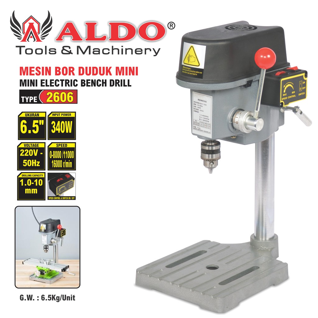 Mesin Bor Duduk Mini Type 2606
