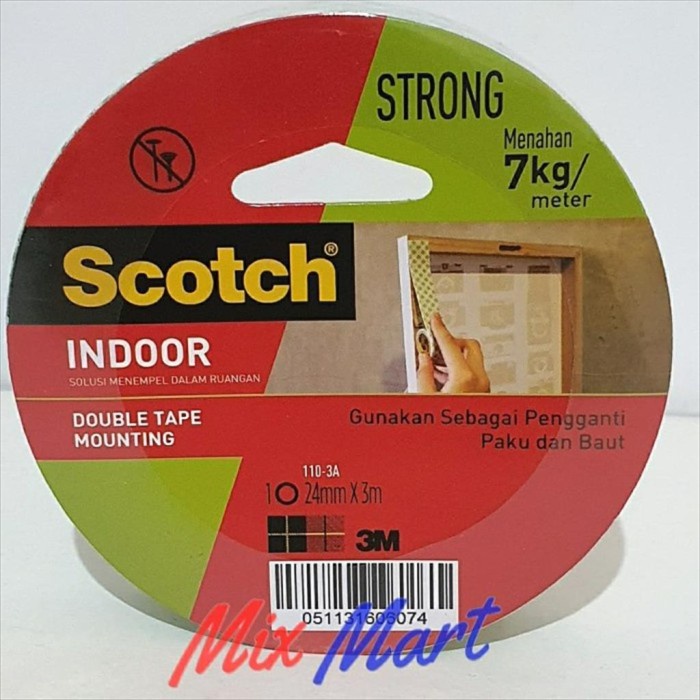 

Nikmati Double Tape 3M 110-3A Scotch Mounting (24 Mm X 3M) 7 Kg Bergaransi