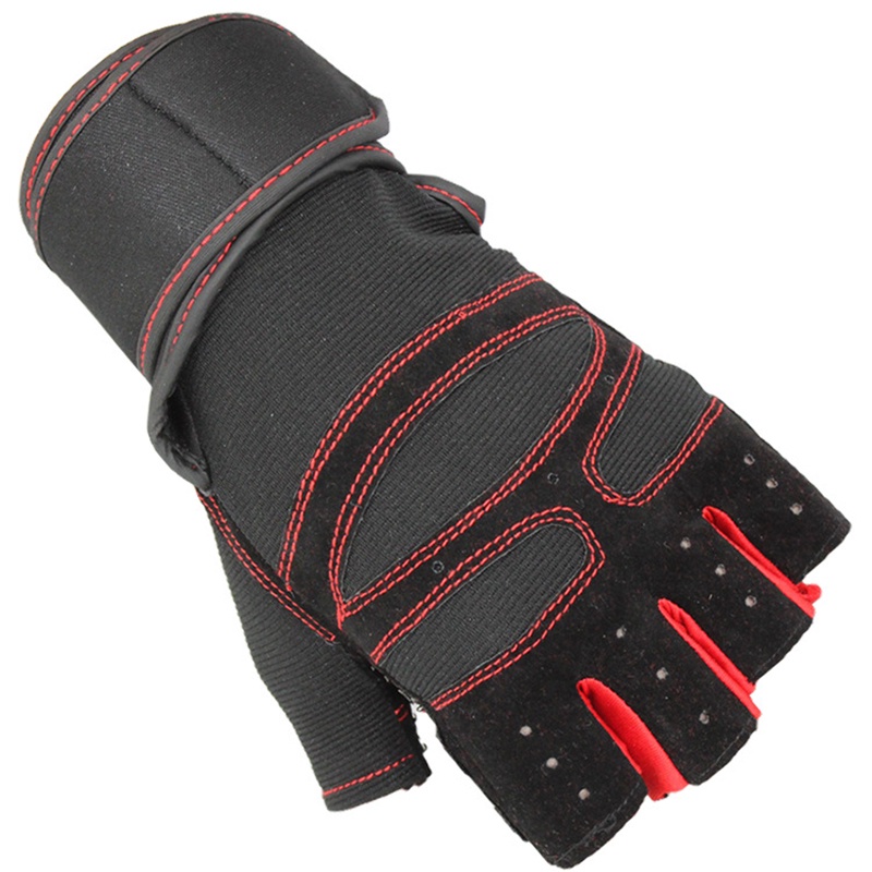 Sarung Tangan Motor Half Finger Gym - Size XL - Black/Red