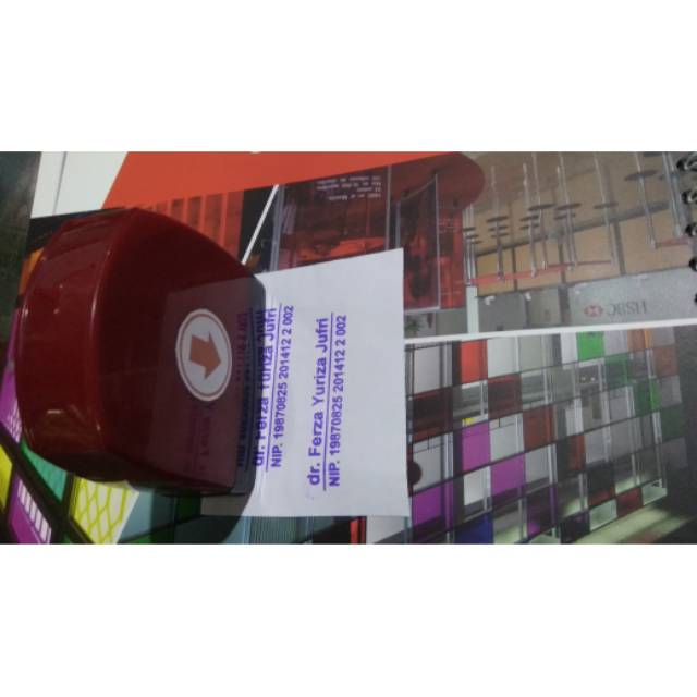 

Stempel flas kotak nama dokter NIP