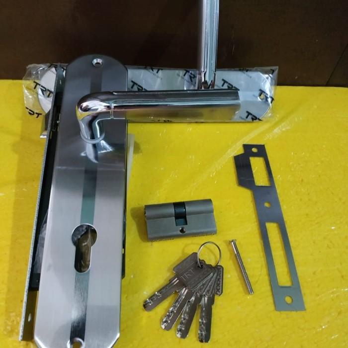 Delion | 1 Set Kunci Pintu Besar Trontone T97 Np | Handle Besar Trt Bellucci