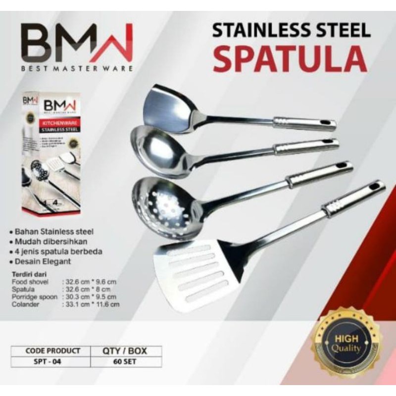 spatula set stainless 4 pcs