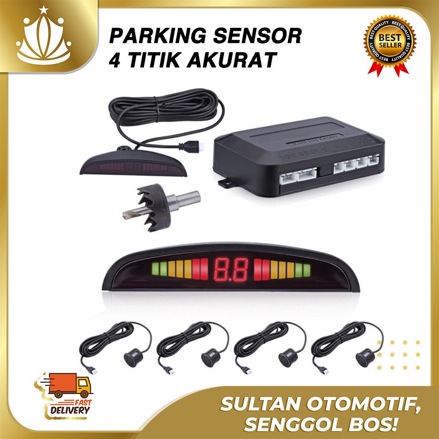 Sensor Parkir Mobil 4 Titik Lengkap Indicator