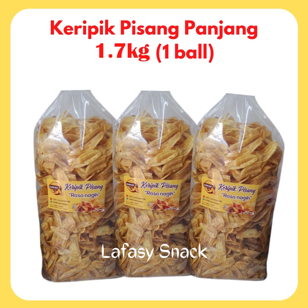 

[LAFASY SNACK] 1.7KG KERIPIK PISANG ORIGINAL/ASLI/GURIH/MANIS/SNACK KILOAN/GROSIR SNACK/MAKANAN RINGAN/ANEKA SNACK/CEMILAN/CAMILAN/MURAH