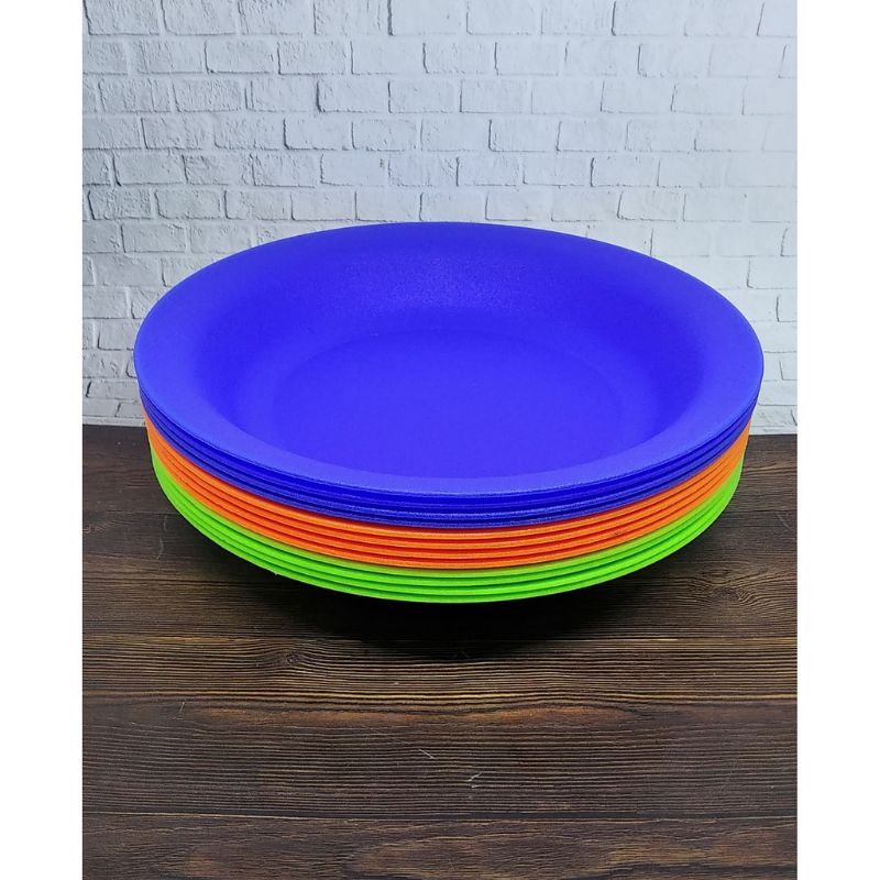 PIRING PLASTIK DELLIA SIZE 8/ 1 LUSIN PIRING MAKAN PLASTIK KECIL