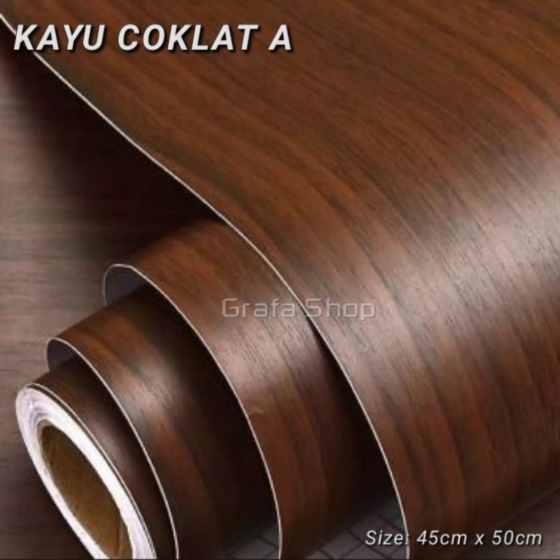 Stiker motif marmer / granit dan motif kayu untuk dapur rumah 50cm