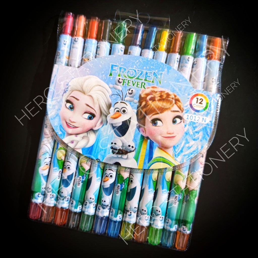 

Krayon putar frozen fever 12 warna rolling crayon