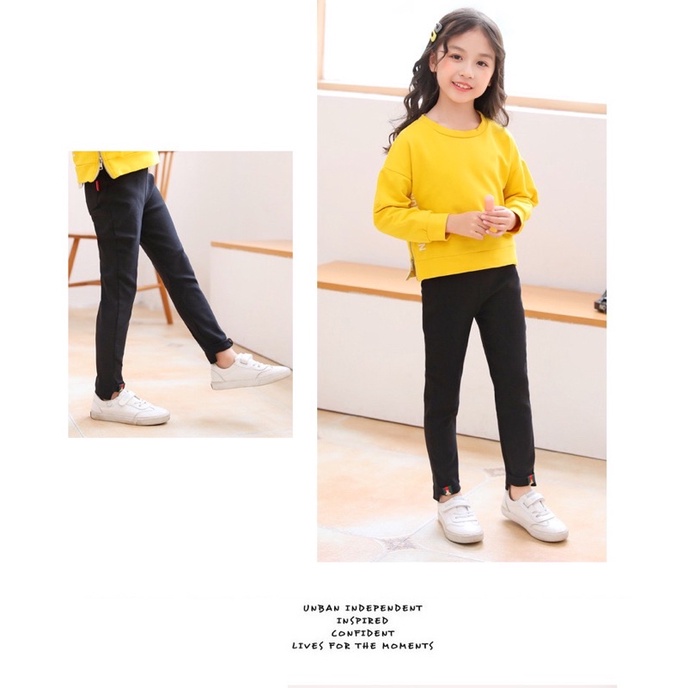 Celana Panjang Anak Perempuan / Legging Anak Perempuan Cewek / Jegging Anak Cewek / Celana Panjang Fashion Anak Bahan Katun Stretching/ Leging Anak Import / Celana Panjang Anak Remaja / Celana Panjang Anak Tanggung 3 T s.d 12 T Jeging Model Korea Import