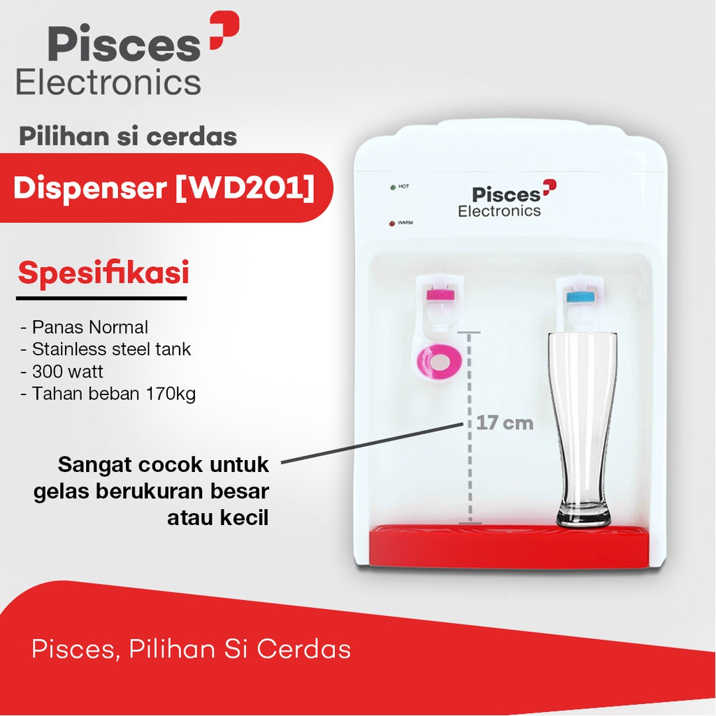 Pisces Dispenser Panas &amp; Normal WD201