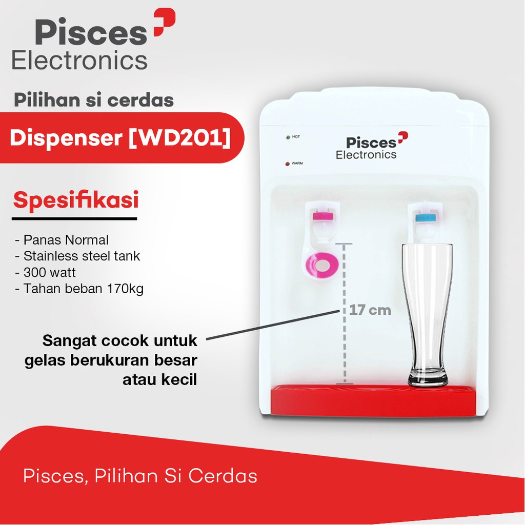 Pisces Dispenser Panas &amp; Normal WD201