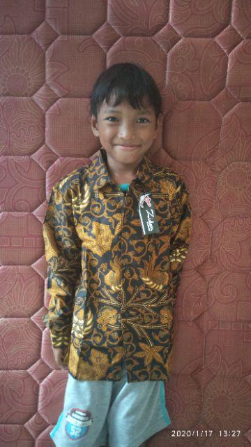 Kemeja Batik Anak Lengan Panjang