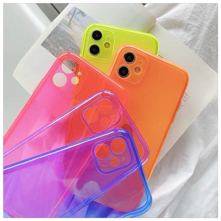 Warna neon TPU case IPhone 11ProMax  Casing  iPhone 6 / 7 / 8 Plus X / XS / XR / Max iPhone Cover