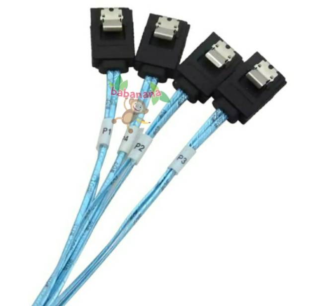 SFF-8643 to 4 sata 12gbps kabel hdd server cable cabang splitter