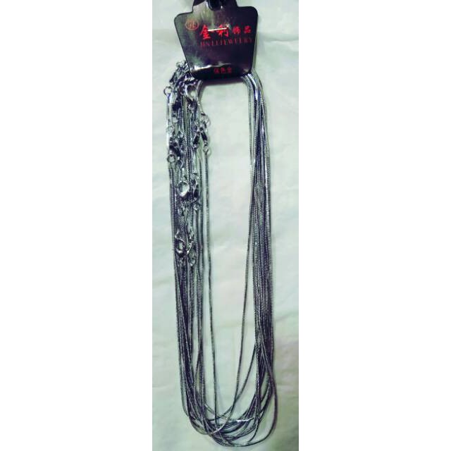 Kalung polos iredium grosir lusinan isi 12 pcs.