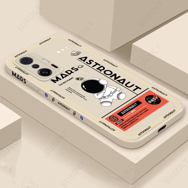 Case Bentuk Kotak Astronot Anti Jatuh Untuk Xiaomi 11 Poco X3 NFC X3 Pro Poco M3 M2 Redmi Note 7 Pro Note 8 Pro Note 9 Pro Note 10 Pro Note 11 Pro Redmi 8 9 10 9 10 9A 9T 9T