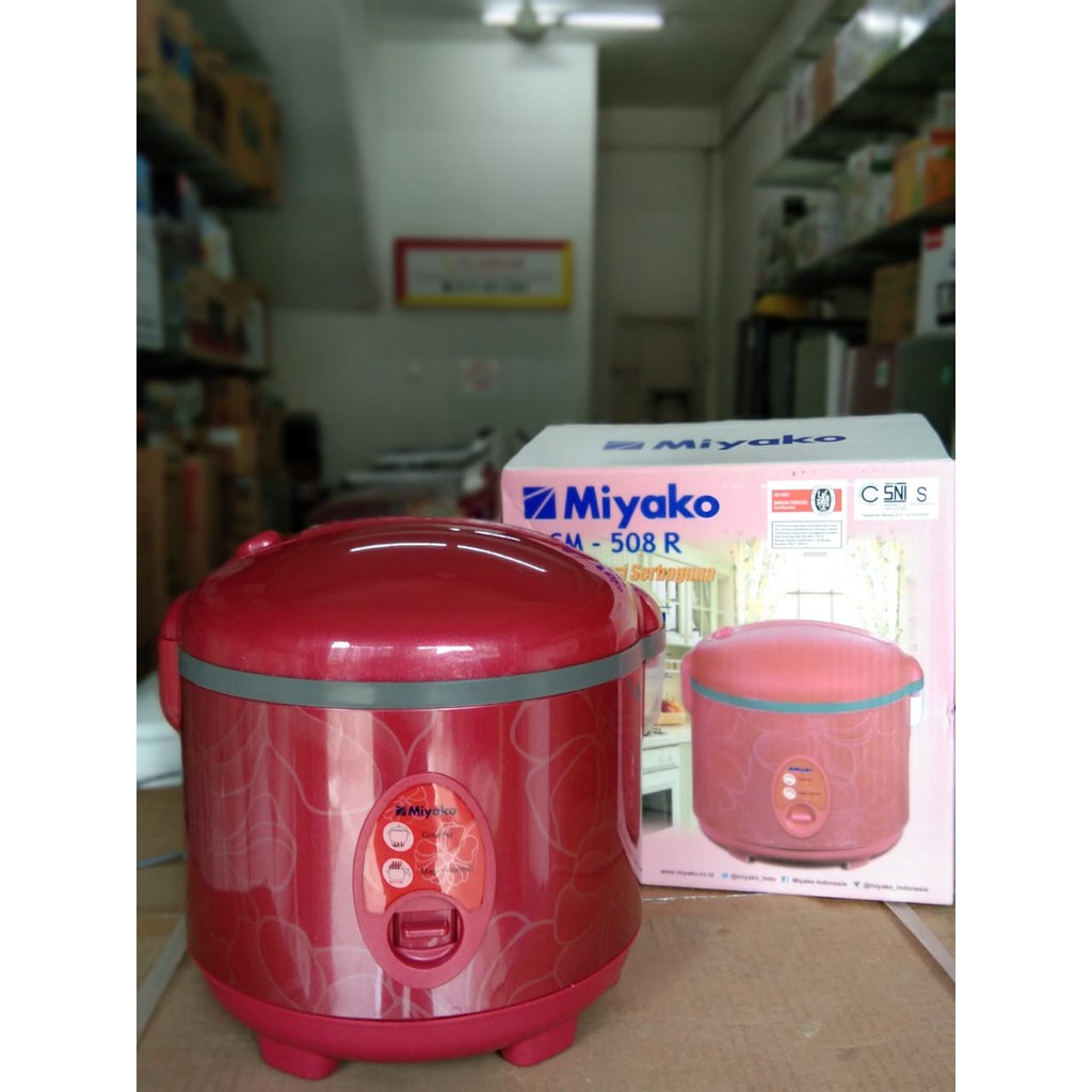 Miyako Rice Cooker MCM-508R – Magic Com 1.8 Liter 3in1 395 Watt / Penanak Nasi