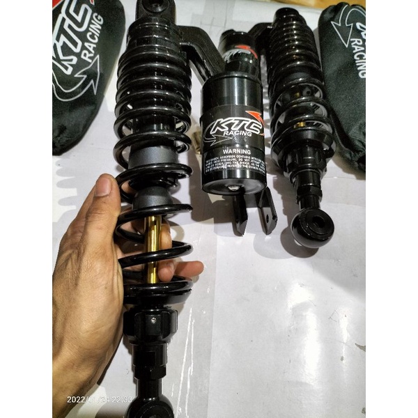 SHOCKBEAKER TABUNG KTC EXTREME 280mm 320mm 340mmn BLACK SERIES Jupiter RX king Tiger Vega Supra Nouvo aerox nmax new nmax old pcx dll/SHOCK BELAKANG BEBEK KTC EXTREME RACING copy  BLACK SERIES NEW PRODUK-2