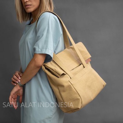 SATU ALAT Tote Bag LUNA 100% Canvas Premium Tebal Tas Kanvas