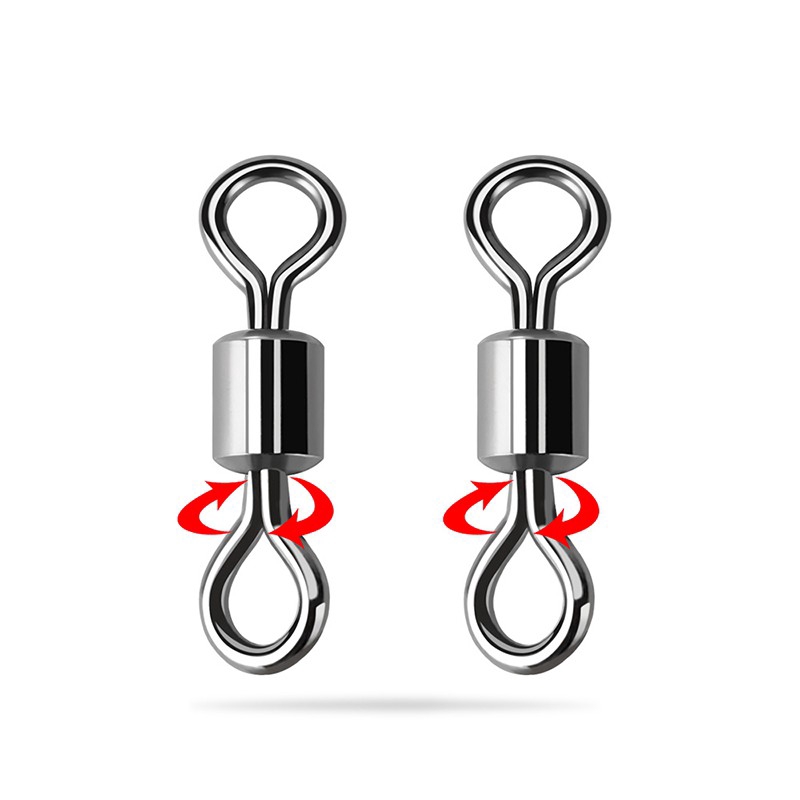 100Pcs Kili-kili Pancing Barrel Swivel