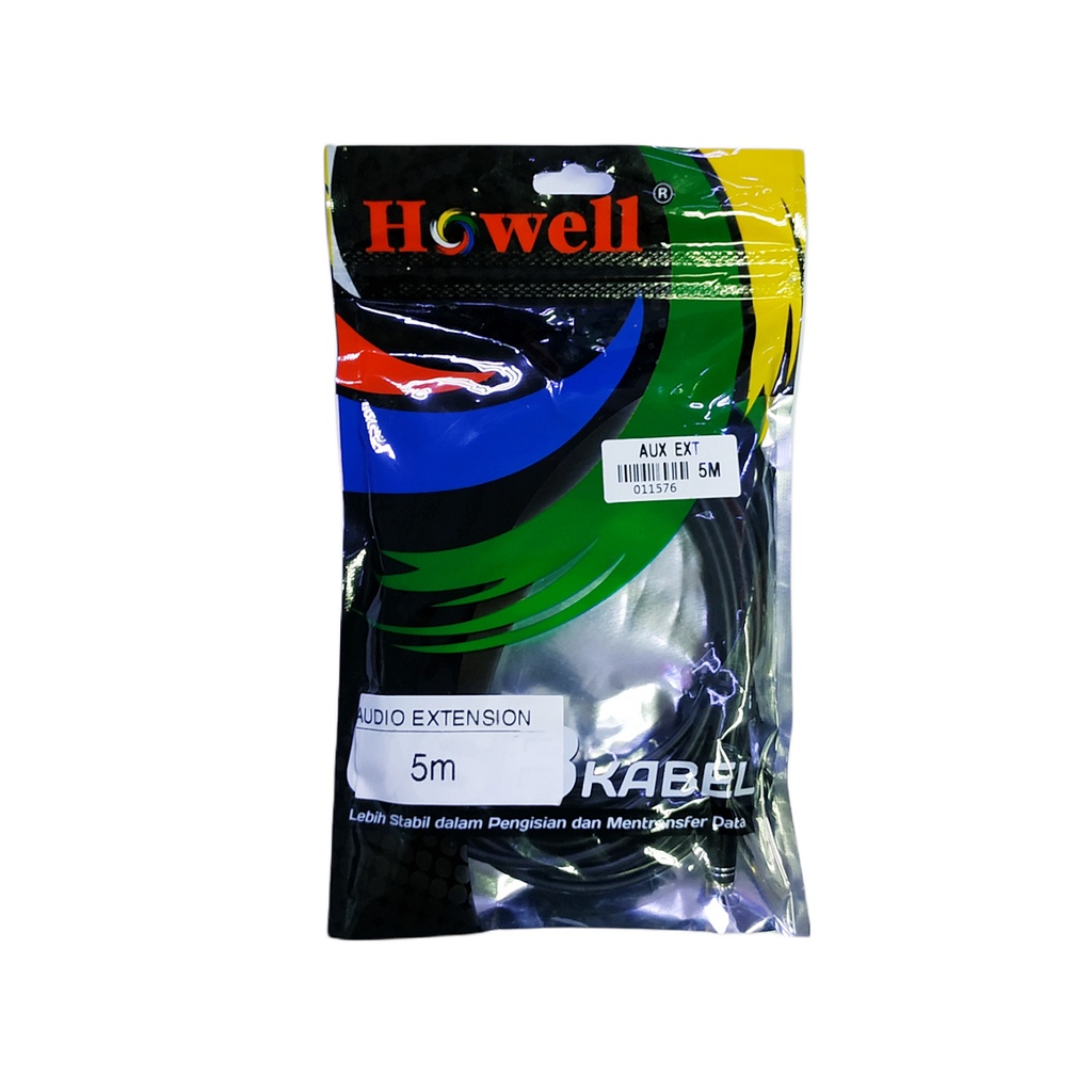 Howell Kabel Sambungan Audio Aux TRRS 3.5mm Male to Female 5M