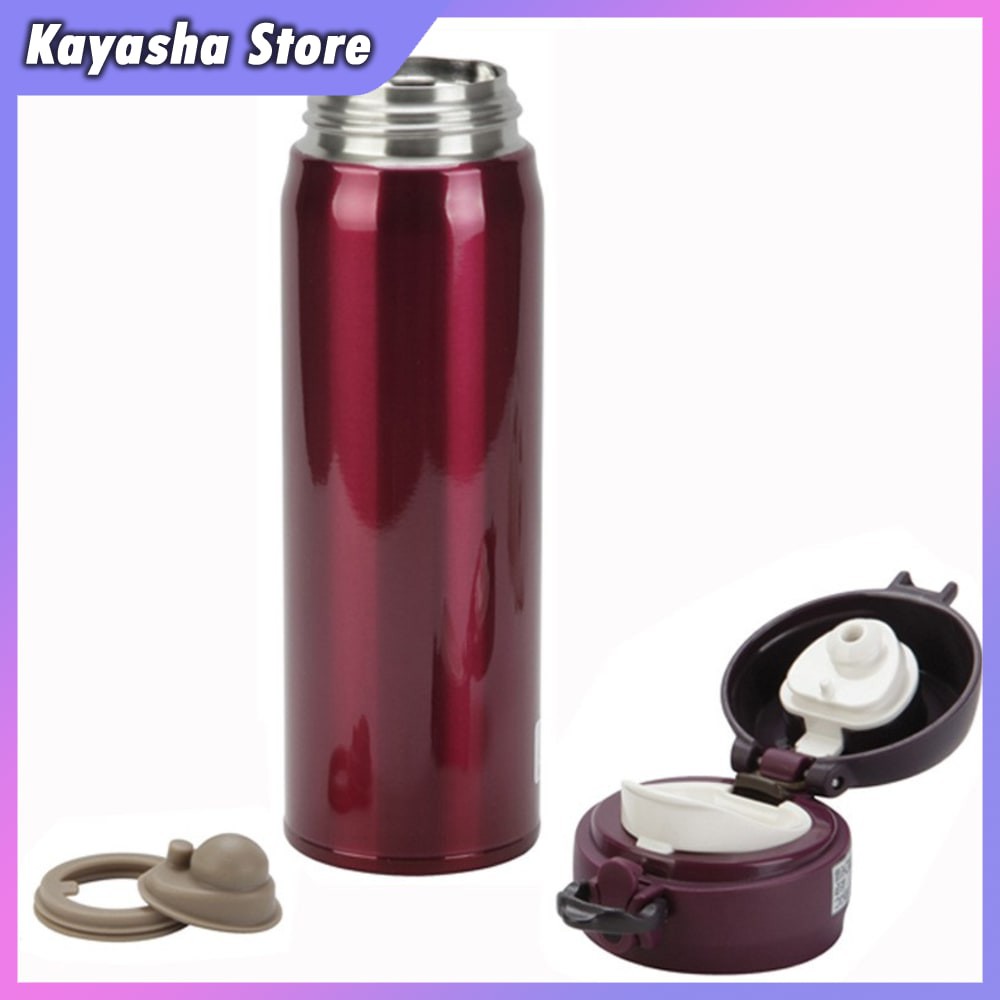 

KYS ONETWOCUPS VACUUM FLASK BOTOL MINUM THERMOS STAINLESS STEEL 500ML 304 BLACK OMHAVFBK