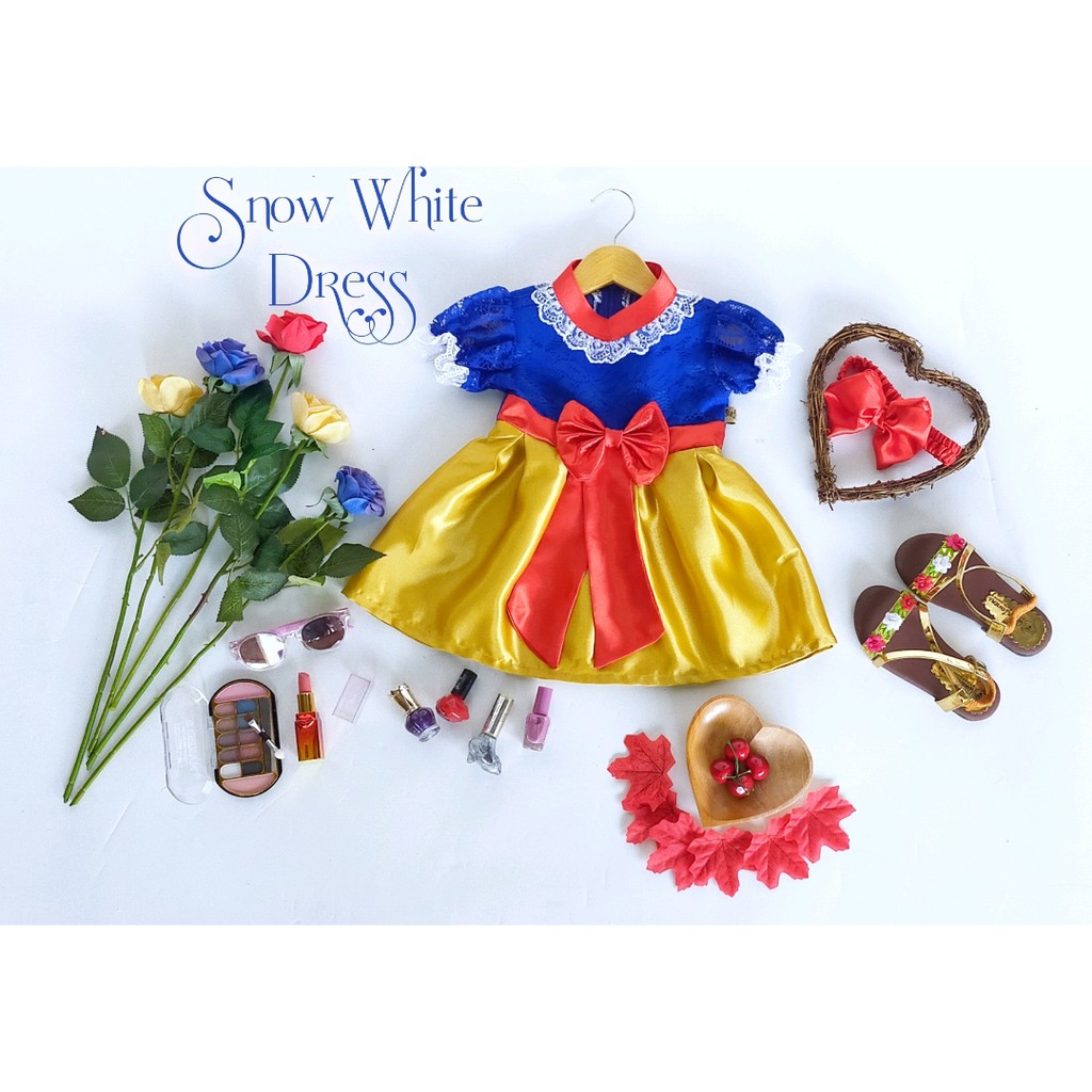 DRESS ANAK SNOW WHITE / KOSTUM ANAK/ BAJU PEREMPUAN/ KOSTUM PHOTOSHOOT BAYI/ DRESS PRINCESS