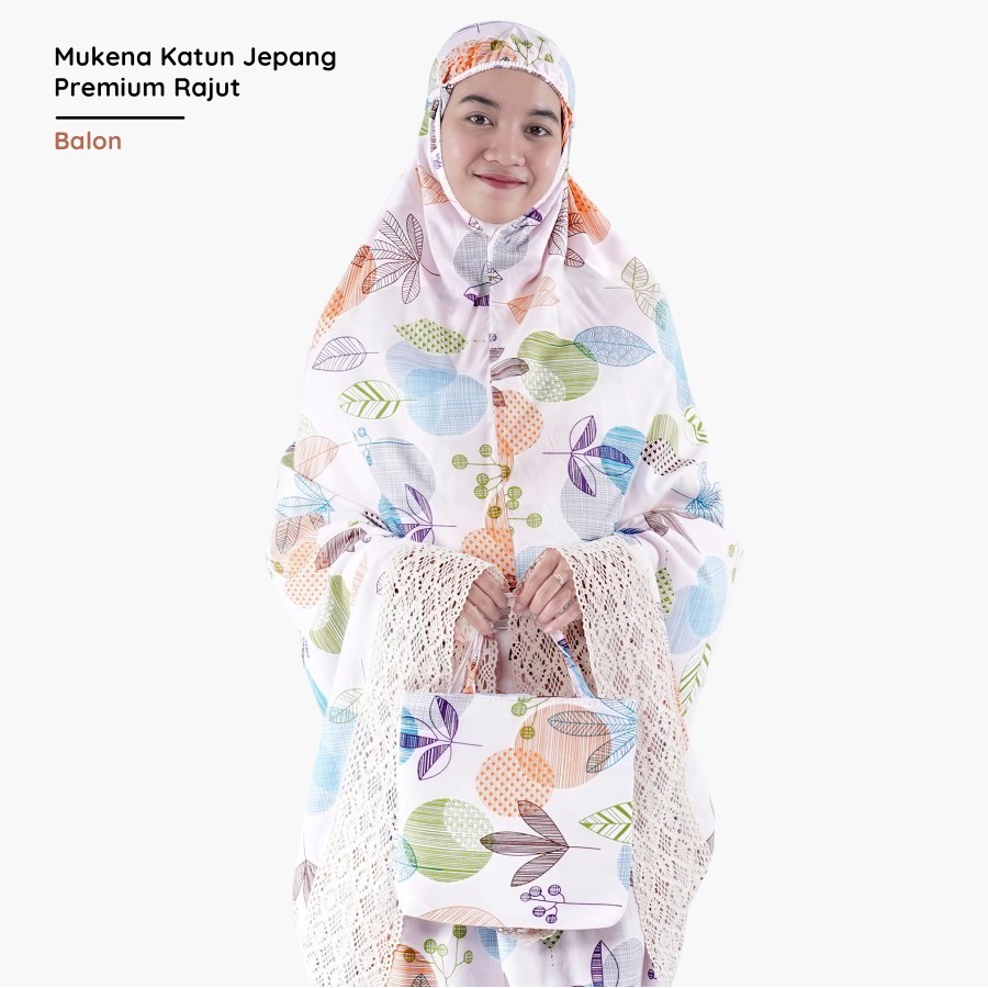 Mukena Katun Jepang Premium Motif Cantik Rajut HargaMurah